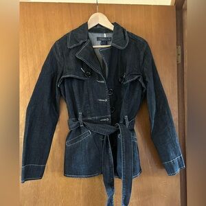 Baccini Dark Blue Denim Jacket with Belt